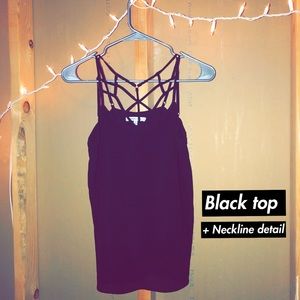 Black Detailed Top